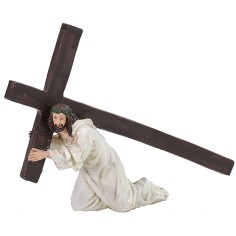 Gesù che cade con la croce 9 cm Statue Pasquali Mondo Presepi