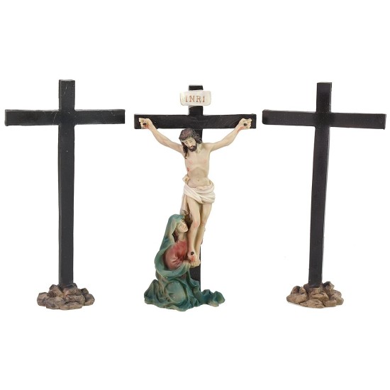 Crucifixion scene cm 9 Easter statues
