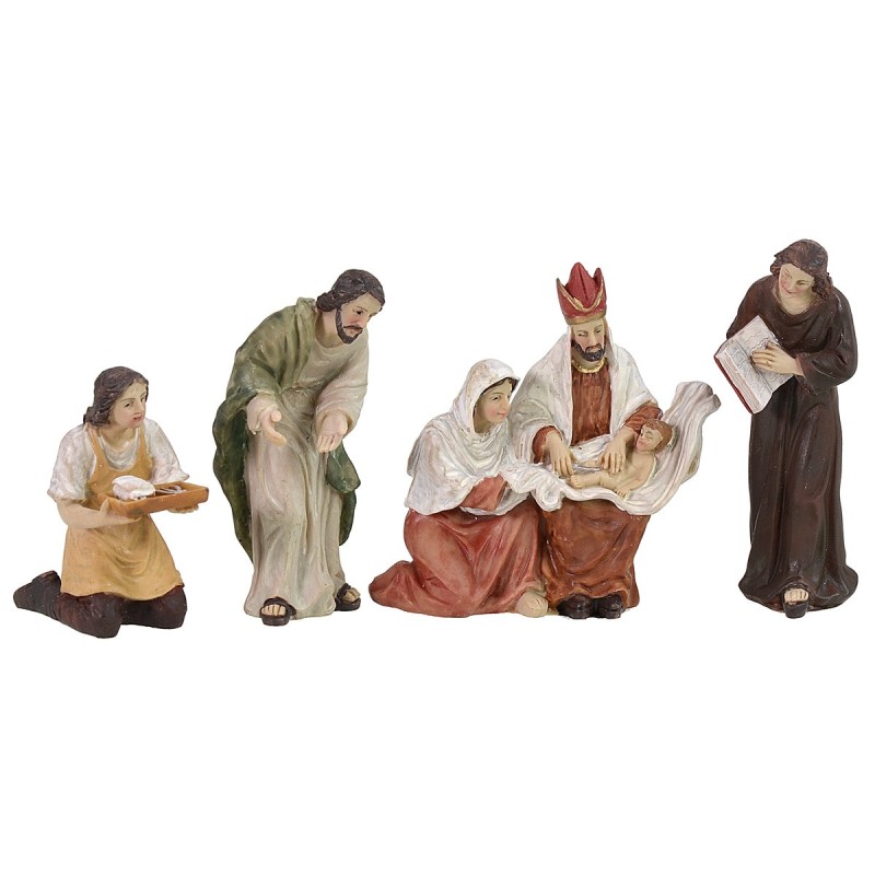 Scena circoncisione di Gesù cm 9 Statue Pasquali Mondo Presepi