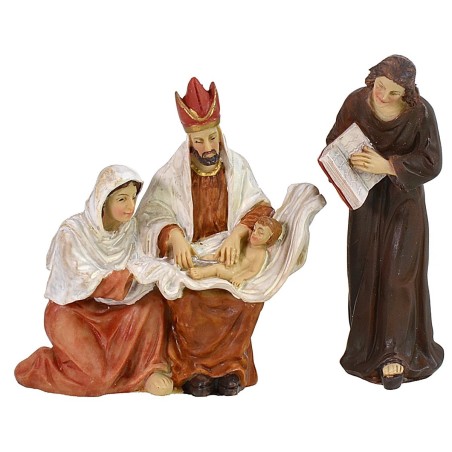 Escena de la circuncisión de Jesús cm 9 Figuras Pascuales Mundo Pesebres