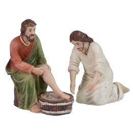 Lavado de pies cm 9 Estatuas Pascuales