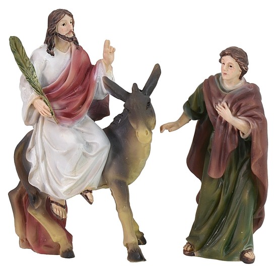 Entrada de Jesús a Jerusalén cm 9 Estatuas Pascuales