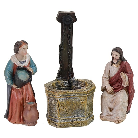 Jesús y la mujer Samaritana cm 9 Estatuas Pascuales