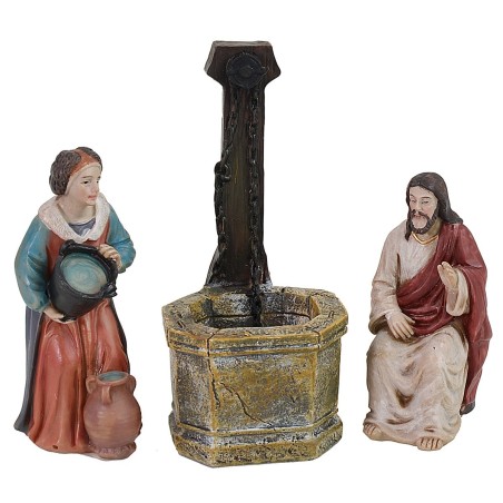 Jesús y la mujer Samaritana cm 9 Estatuas Pascuales