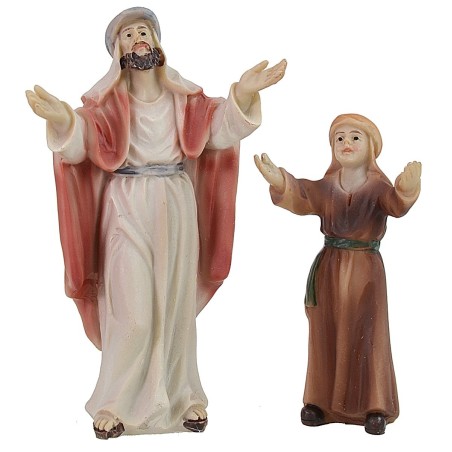 Multitud que recibe a Jesús cm 9 Estatuas Pascuales