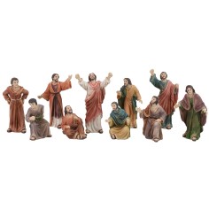 Folla che accoglie Gesù cm 9 Statue Pasquali Mondo Presepi