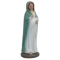 Madonna embarazada viste clara 9 cm en resina, base 2