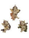 Set di 3 puttini da appendere in resina 5 cm Mondo Presepi