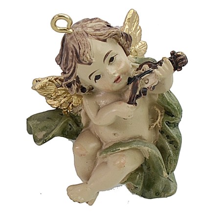 Juego de 3 querubines colgantes de resina de 5 cm