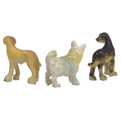 Set of 3 resin dogs 2