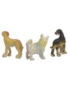 Set of 3 resin dogs