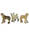Set of 3 resin dogs