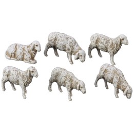 Set of 6 sheep for statues cm 6 Landi