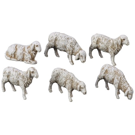 Juego de 6 ovejas para estatuas de 6 cm Landi Mondo Presepi