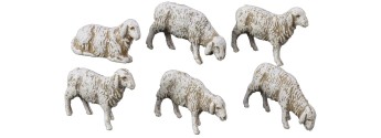 Set of 6 sheep for statues cm 6 Landi