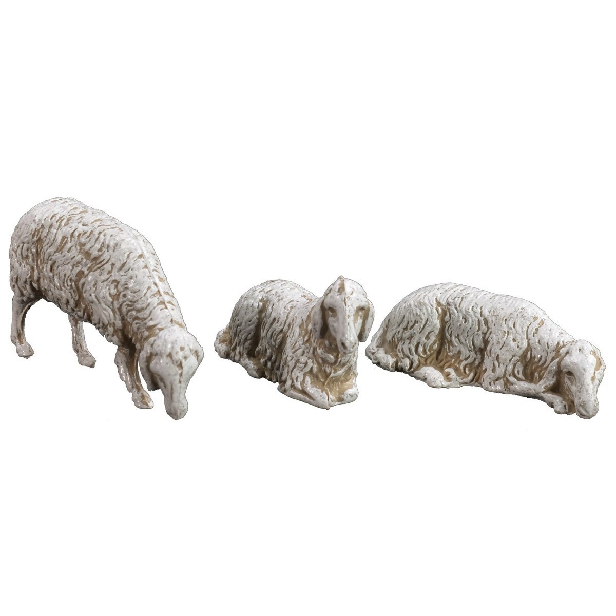 10 pecore plastica landi per pastori 6 cm presepe sheep crib 