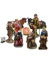 Natività 10 soggetti in resina h 50 cm