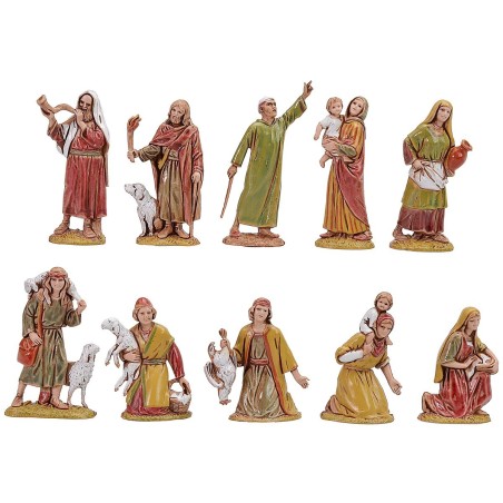 Conjunto de 10 pastores de 6,5 cm, figuras históricas Landi