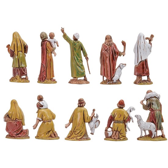 Conjunto de 10 pastores de 6,5 cm, figuras históricas Landi