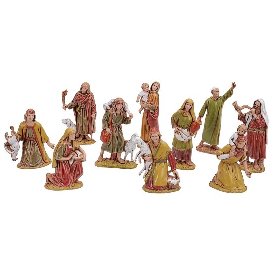 Conjunto de 10 pastores de 6,5 cm, figuras históricas Landi