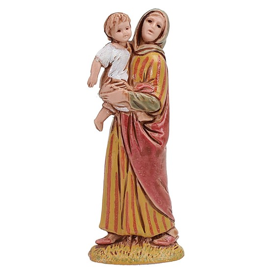 Conjunto de 10 pastores de 6,5 cm, colección histórica Landi Mondo Presepi