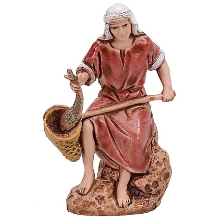 Conjunto de 10 pastores de 6,5 cm de la serie histórica Landi Mondo Presepi.