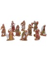Conjunto de 10 pastores de 6,5 cm de la serie histórica Landi Mondo Presepi.