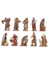 Conjunto de 10 pastores de 6,5 cm de la serie histórica Landi Mondo Presepi.