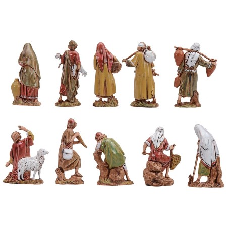 Conjunto de 10 pastores de 6,5 cm, figuras históricas Landi