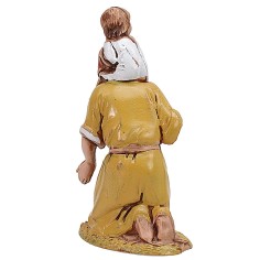 Pastorcilla con niño sobre los hombros cm 6,5 cost.  2
