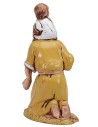 Shepherdess with child on the shoulders 6.5 cm cost. 