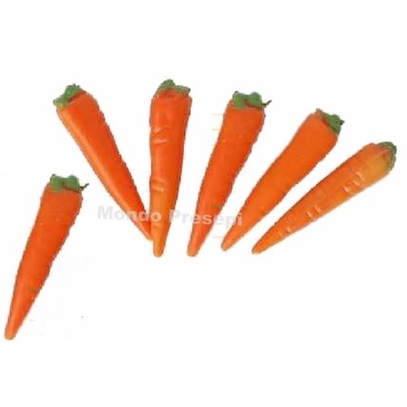 Juego de 6 zanahorias de 2 cm Mundo Pesebres