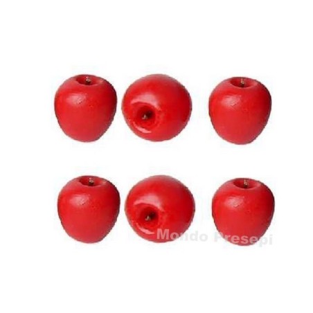 Set of 6 red apples