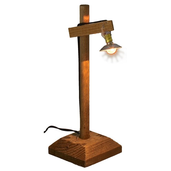 Lampione da strada in legno cm 4,5x4,5x13 h