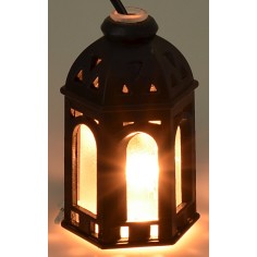 Lanterna esagonale per presepe cm 3,1x3,5x5,6 h 2