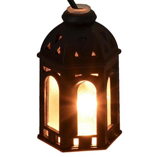 Lanterna esagonale per presepe cm 3,1x3,5x5,6 h cavo, lanterna