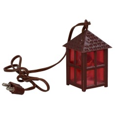 Lanterna rossa 3,5 volt cm 2,4x2,4x5,4 h volt, lanterna, cavo
