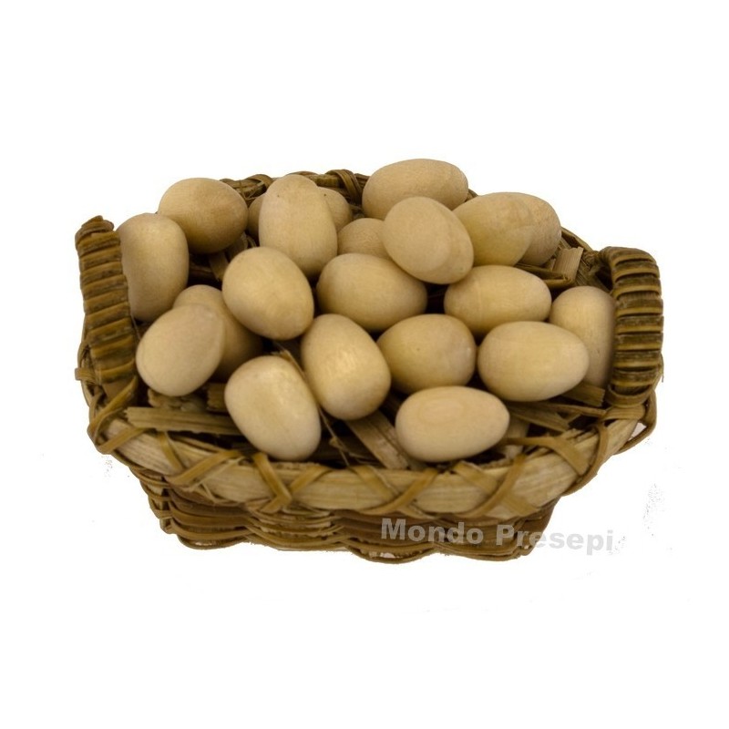 Basket with eggs 4.5 cm
