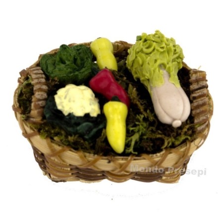 Basket with vegetables 4.5 cm