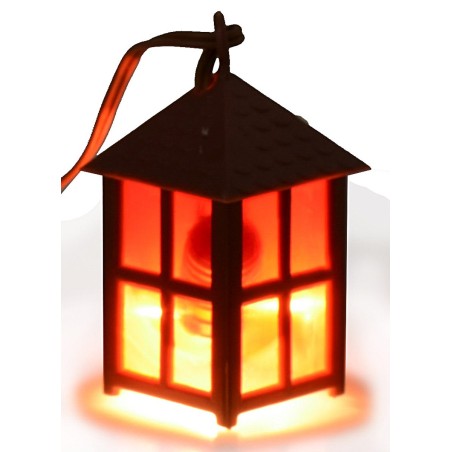Lanterna rossa 3,5 volt cm 2,4x2,4x5,4 h