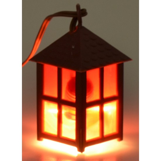 Lanterna rossa 3,5 volt cm 2,4x2,4x5,4 h