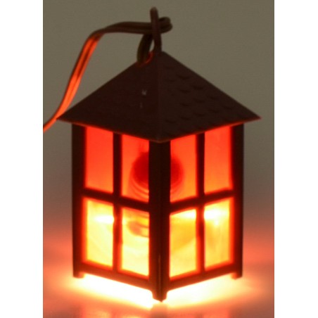 Lanterna rossa 3,5 volt cm 2,4x2,4x5,4 h