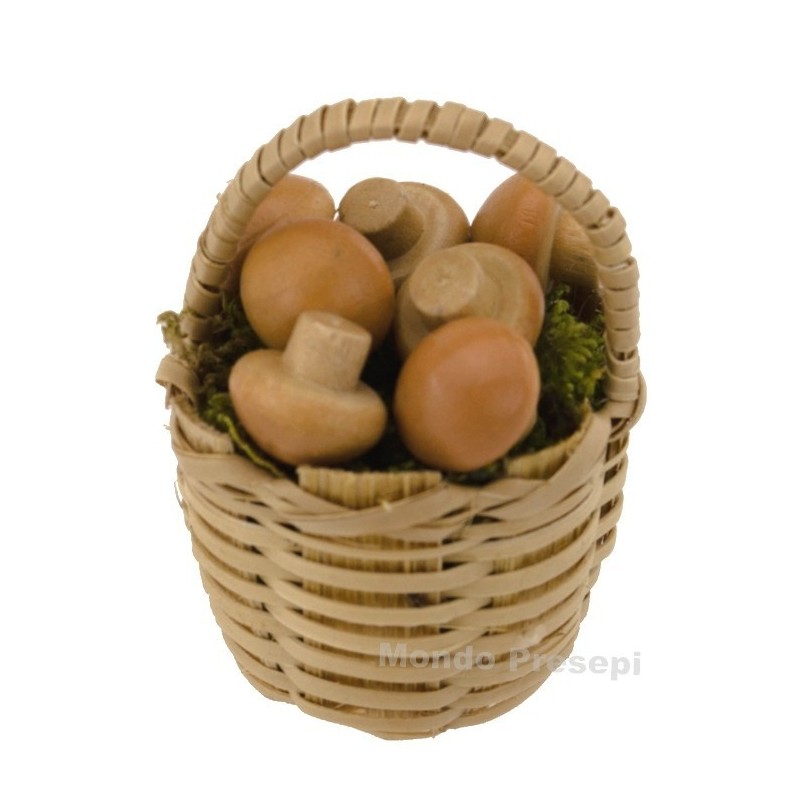 Basket with mushrooms 3 cm