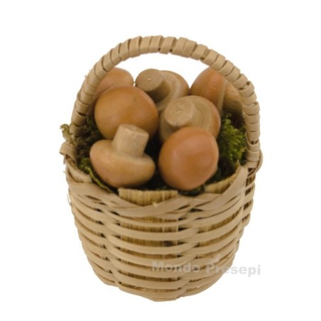 Basket with mushrooms 3 cm