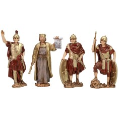 Juego de 4 figuras Centurión, 2 soldados y Rey Herodes serie 8