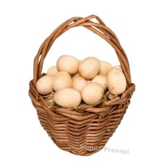 Basket with eggs 3.5 cm