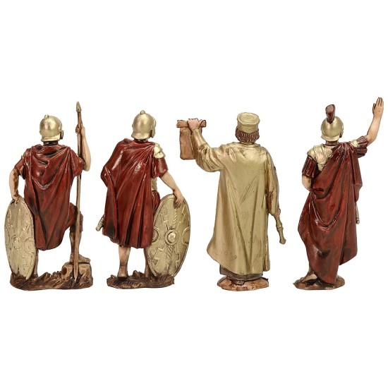 Set 4 figures Centurion, 2 soldiers and King Herod 8 cm series