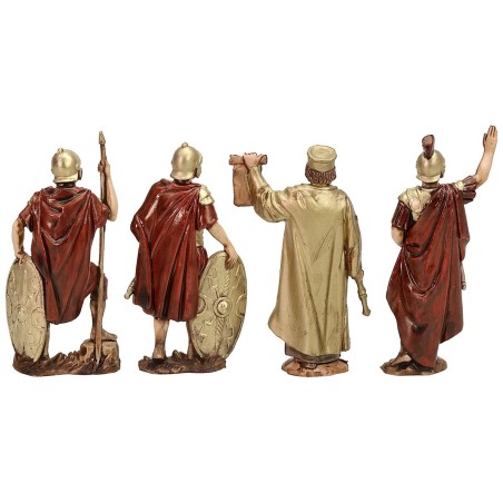 Juego de 4 figuras Centurión, 2 soldados y Rey Herodes serie 8