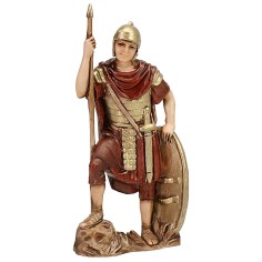 Soldier with shield and spear 8 cm Landi Moranduzzo