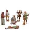 Conjunto de 6 estatuas para belén de 8 cm Landi Moranduzzo Mondo Presepi